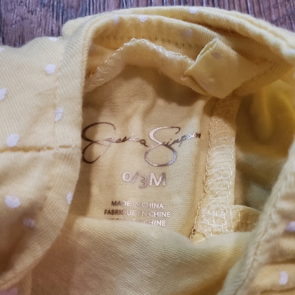 Jessica Simpson Baby Girl Matching Set Sunflower Joggers Polka Dot Top Ruffle 3M - Picture 3 of 8